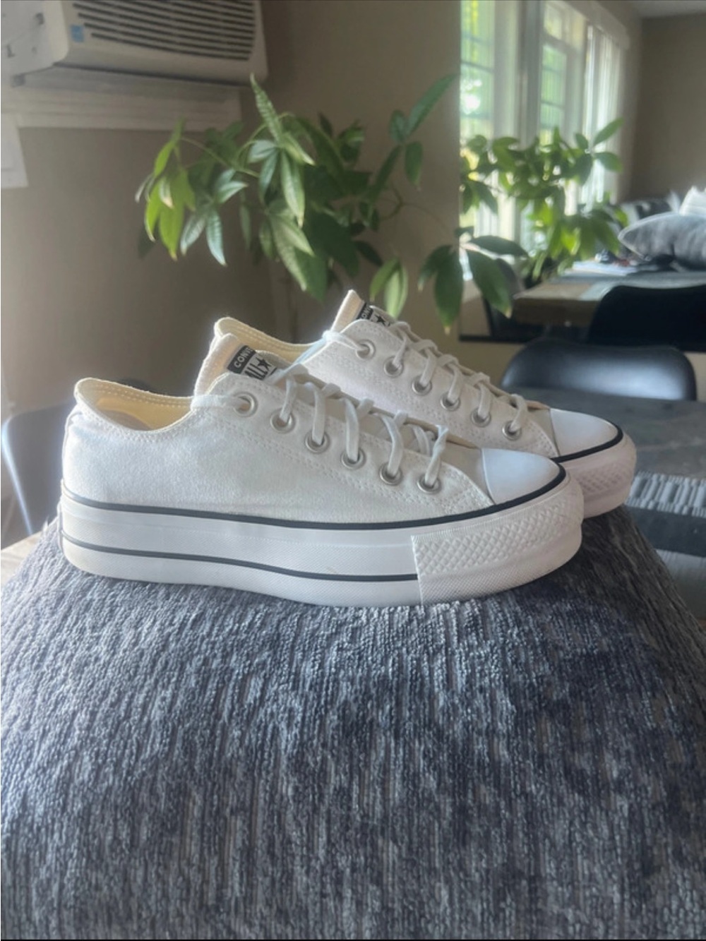 Converse White Low-Top Platform Sneakers - Women's